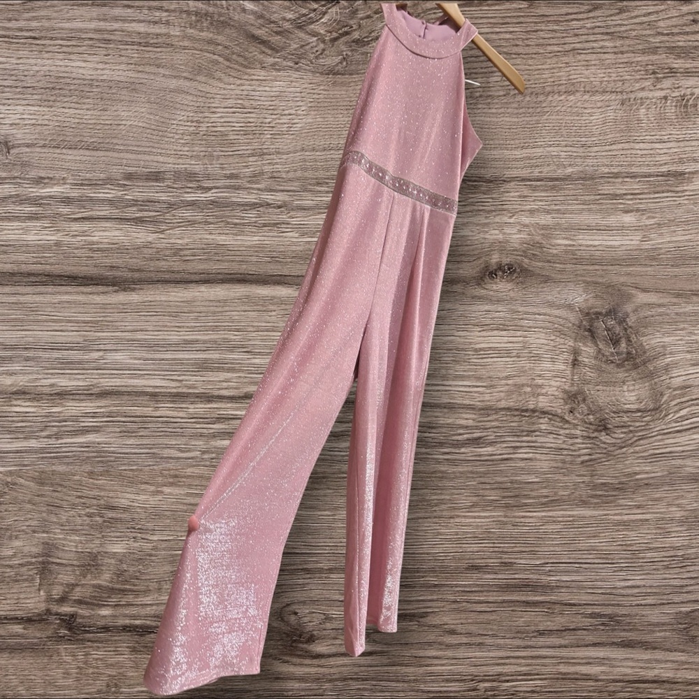 Rare Edition Girl’s Sparkle Halter Jumpsuit Size 14. - Picture 3 of 7
